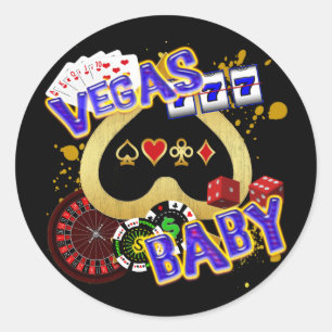 STICKER ROND VEGAS BABY