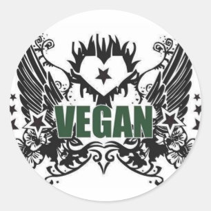Sticker Rond Végétalien