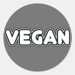 Sticker Rond Végétalien