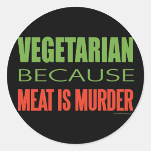 Sticker Rond Végétarien