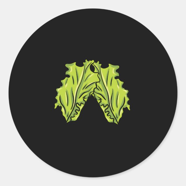 Sticker Rond Végétarien Juste Un Qui Aime La Salade (Devant)
