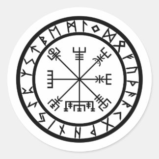 Sticker Rond Vegvisir - Rune Circle
