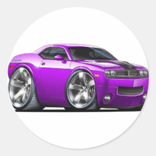 Sticker Rond Véhicule Challenger Purple