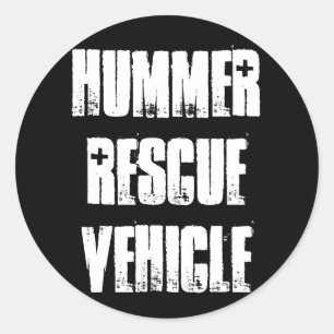 Sticker Rond Véhicule de sauvetage de Hummer