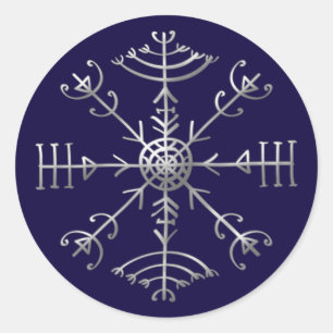 Sticker Rond Veldismagn, Iceland, Protection, Rune, Magic