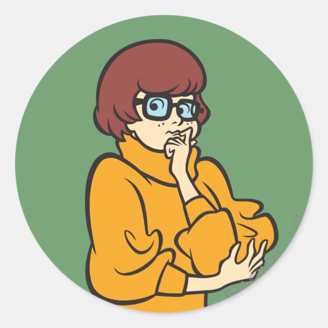 Sticker Rond Velma Thinking (Devant)