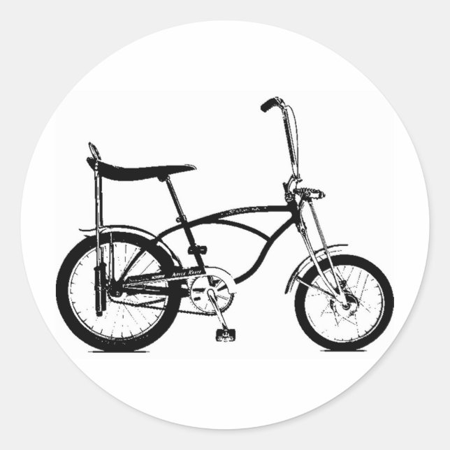 Sticker Rond Vélo bananier Retro (Devant)