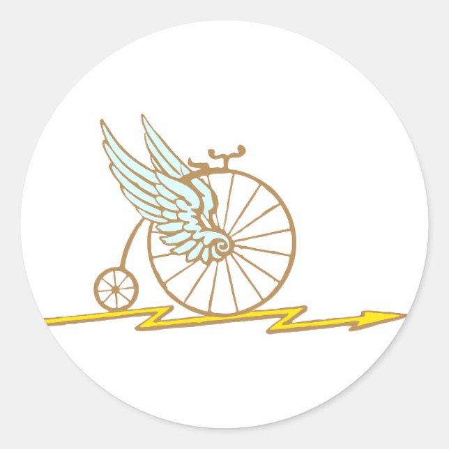 Sticker Rond Vélo Bicycle wings (Devant)