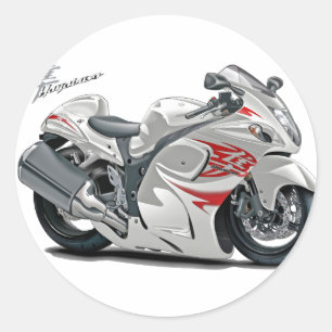 Sticker Rond Vélo Blanc-Rouge de Hayabusa