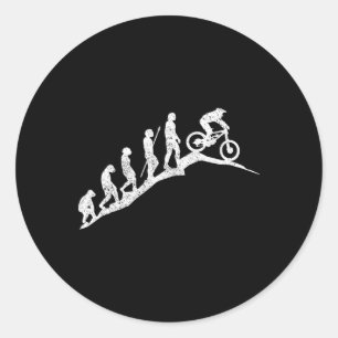 Sticker Rond Vélo de Montagne Descente Évolution Vélo Tout Terr