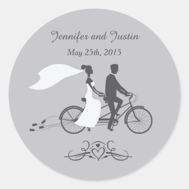 Sticker Rond Vélo De Sceau De 20 À 1,5 Pouce Pour Deux (Devant)