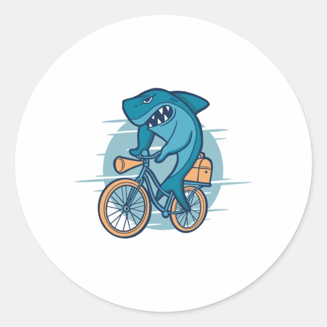 STICKER ROND VÉLO D'ÉQUITATION DE SHARK (Devant)