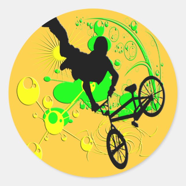 Sticker Rond Vélo extrême (Devant)