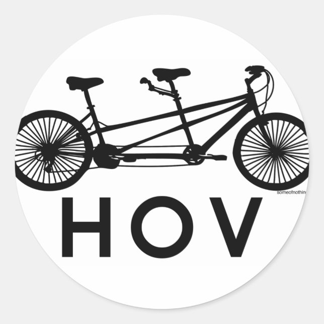 Sticker Rond Vélo HOV Tandem (Devant)