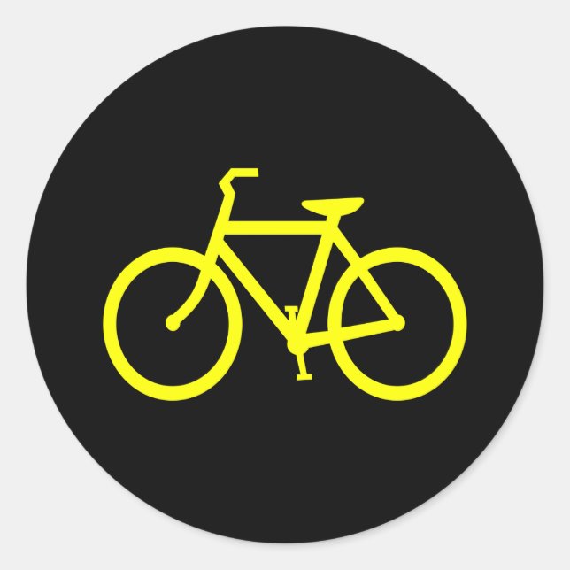 Sticker Rond Vélo jaune (Devant)