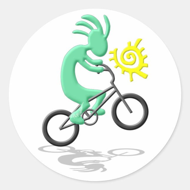 Sticker Rond Vélo Kokopelli (Devant)
