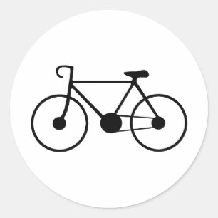 Sticker Rond Vélo noir