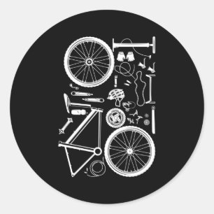 Sticker Rond Vélo P Downhill Rider Mountainbike Mtb Cyclisme