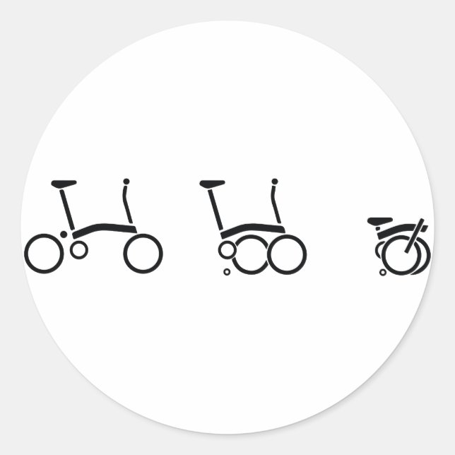 Sticker Rond Vélo pliant Brompton (Devant)