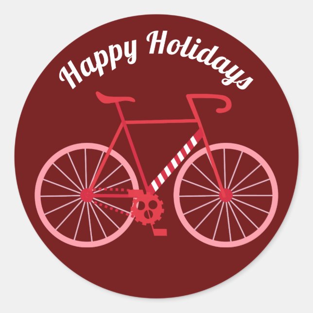 Sticker Rond Vélo Sucre de canne de vacances (Devant)