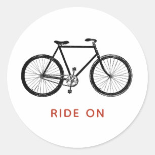 Sticker Rond Vélo Vélo Balade Personnalisée Sur Modèle