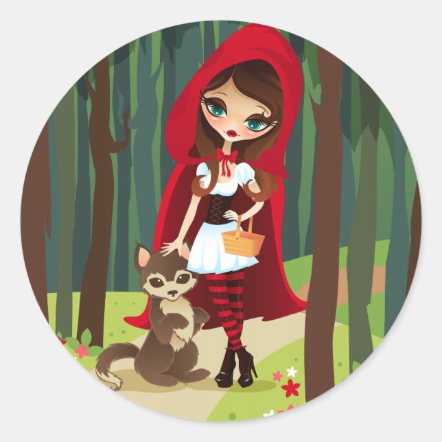 Sticker Rond Velusa Rouge (Devant)