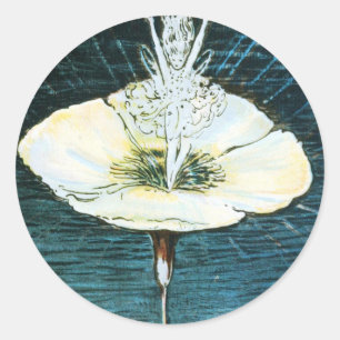 Sticker Rond Velveteen Rabbit fée collant rond fleur de fée de