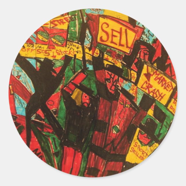 Sticker Rond vendeurs à découvert (Devant)