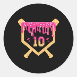 Sticker Rond Vendre 10 ans Anniversaire Drip 10e Anniversaire I