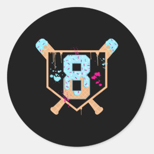 Sticker Rond Vendre 8 Ans Crème de glace Driam 8e Anniversaire 