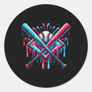 Sticker Rond Vendre Accueil Assiette Crème Ice gouttes gouttes 