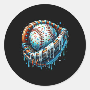 Sticker Rond Vendre Conduite Crème glacée Sprinkles Vendre Gant