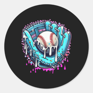 Sticker Rond Vendre Conduite Crème glacée Sprinkles Vendre Gant