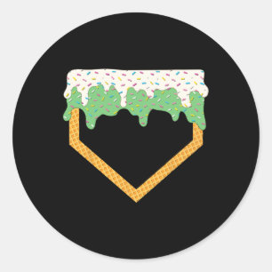 Sticker Rond Vendre Crème de glace Déchets Vendre Home Plate Dr