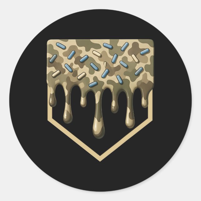 Sticker Rond Vendre Drift Camo Home Plate Boys Sports Cool Jeu  (Devant)