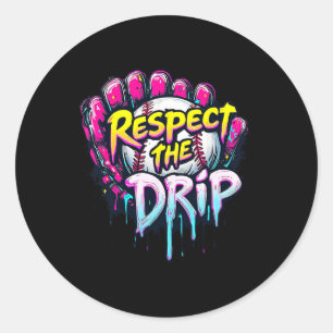 Sticker Rond Vendre Drip Boys Ice Cream Drip Jeune Respect Le D