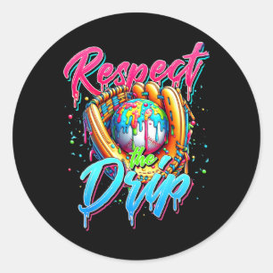 Sticker Rond Vendre Drip Boys Ice Cream Drip Jeune Respect Le D