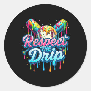 Sticker Rond Vendre Drip Boys Ice Cream Drip Jeune Respect Le D