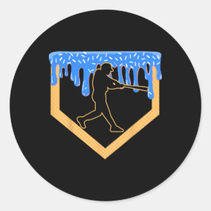 Sticker Rond Vendre Driver Boy Accueil Plaque Crème glacée Jeun