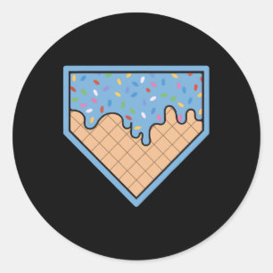 Sticker Rond Vendre la glace de la plaque Home avec des gouttes