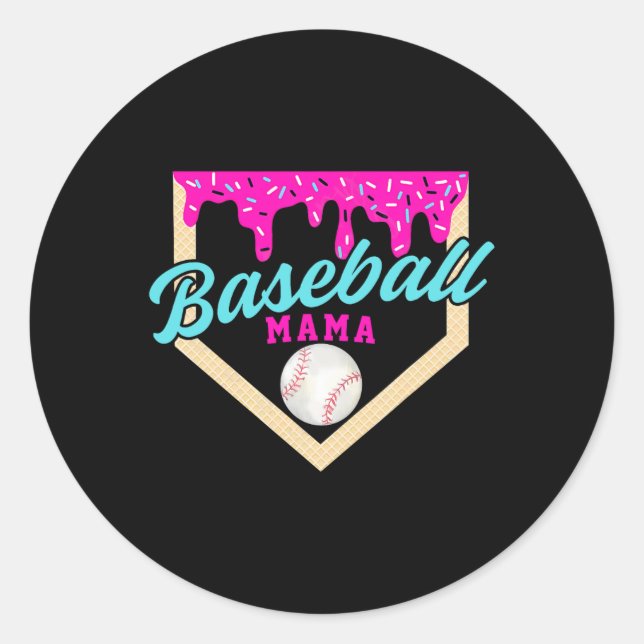 Sticker Rond Vendre Mama Home Plate Ice Cream Driam Avec des ar (Devant)