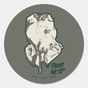 Sticker Rond Vendredi 13   Jason Voorhees Burlap Sack
