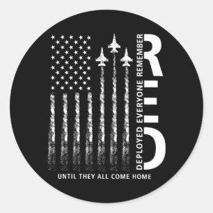Sticker Rond Vendredi rouge En souvenir de tous les militaires