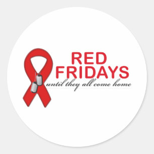 Sticker Rond Vendredi Rouge - Jusqu'À Ce Qu'Ils Reviennent Tous