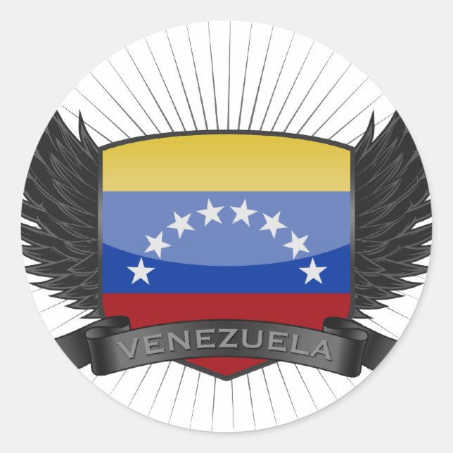 STICKER ROND VENEZUELA (Devant)