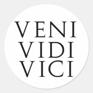 Sticker Rond Veni Vidi Vici