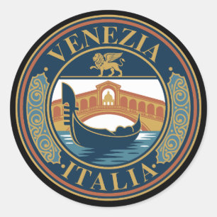 Sticker Rond Venise Italie