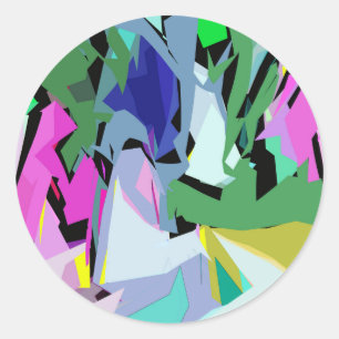 Sticker Rond Vent coloré