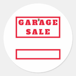 Sticker Rond Vente de garage amusante