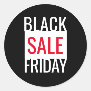 STICKER ROND VENTE NOIR VENDRE BLACK WHITE RED